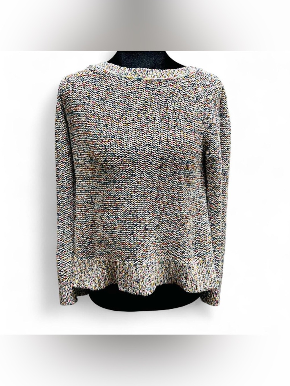 LOFT Multicolor Speckled Crewneck Sweater
